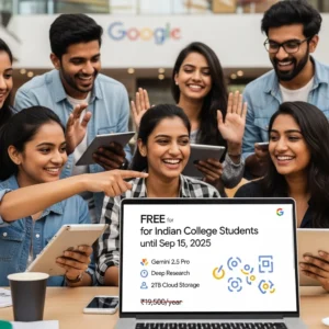 Read more about the article भारतीय स्टूडेंट्स के लिए गूगल का बड़ा तोहफा — ₹19,500 वाला AI Plan अब एक साल के लिए बिल्कुल फ्री!